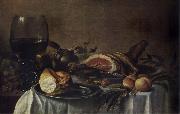 Pieter Claesz Still life with Ham Spain oil painting reproduction